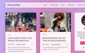 Glossy Blog Pro (screenshot desktop)