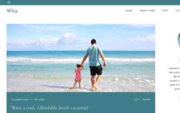 Whiz Blog (screenshot desktop)