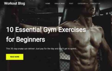 Workout Blog Pro (screenshot desktop)