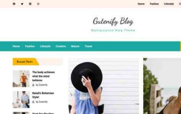 Gutenify Blog Pro (screenshot desktop)