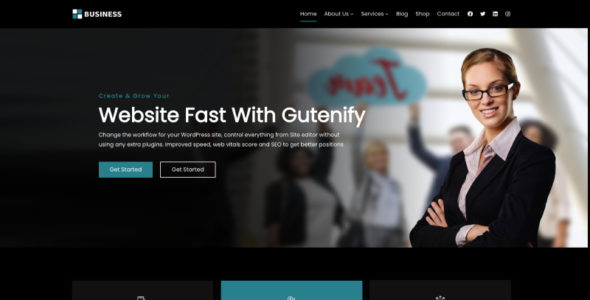 Gutenify Business Dark Pro (Gutenify)