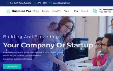 Gutenify Business Pro (screenshot desktop)