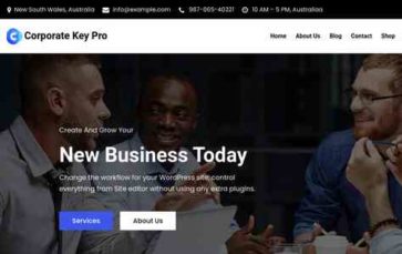 Gutenify Corporate Pro (screenshot desktop)