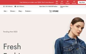Gutenify Fashionstore Pro (screenshot desktop)