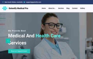 Gutenify Medical Pro (screenshot desktop)