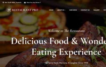 Gutenify Restaurant Pro (screenshot desktop)