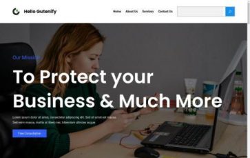 Hello Gutenify Pro (screenshot desktop)