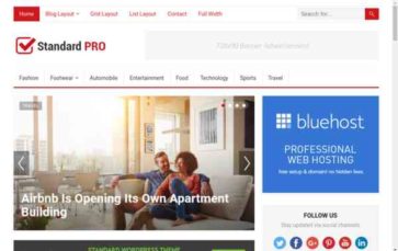 Standard Pro (HappyThemes) (screenshot desktop)