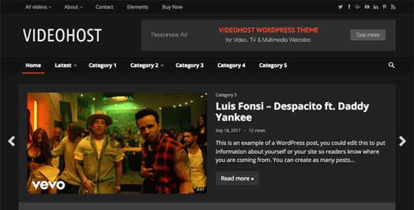 VideoHost Pro (HappyThemes)