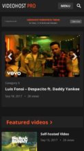 VideoHost Pro (screenshot mobile)