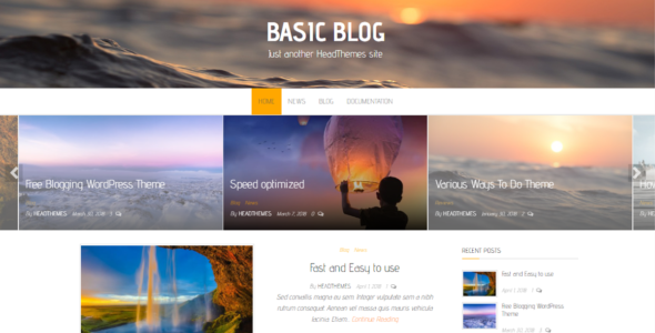Basic Blog (HeadThemes)