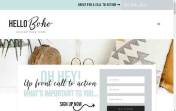 Hello Boho (screenshot desktop)