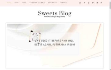 Screenshot Desktop Sweets Blog (screenshot desktop)