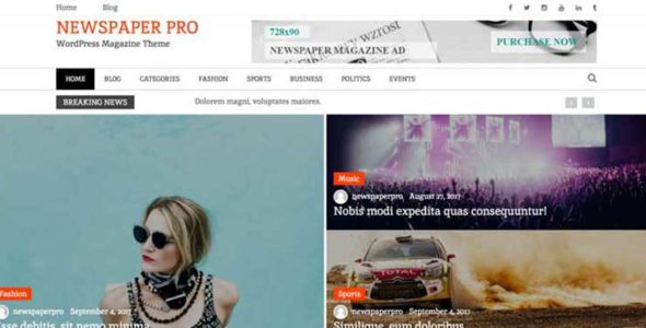 Newspaper Magazine Pro (Hummingbird Themes)