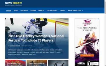 NewsToday (ILoveWP) (screenshot desktop)