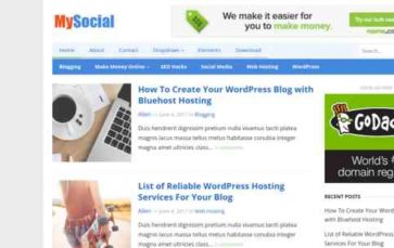 MySocial (screenshot desktop)