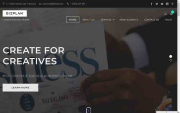 BizPlan (Keon Themes) - (screenshot desktop)