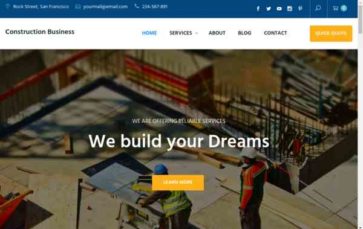 Construction Business (screenshot desktop)