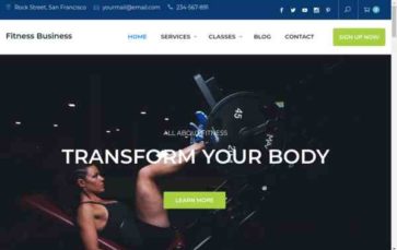 Fitness Business (screenshot desktop)