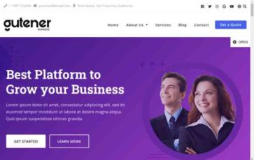 Gutener Business (screenshot desktop)