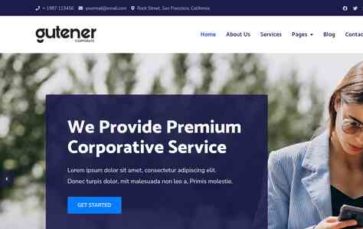 Gutener Corporate (screenshot desktop)