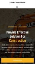 Screenshot Mobile Kortez Construction (screenshot mobile)
