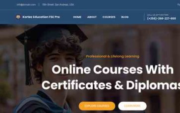 Kortez Education FSE Pro (screenshot desktop)