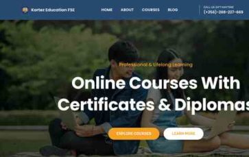 Kortez Education FSE (screenshot desktop)