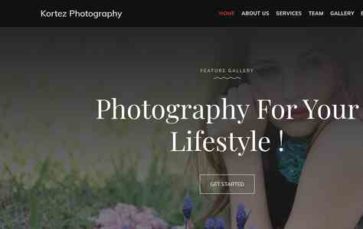 Kortez Photography (screenshot desktop)
