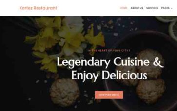 Kortez Restaurant (screenshot desktop)