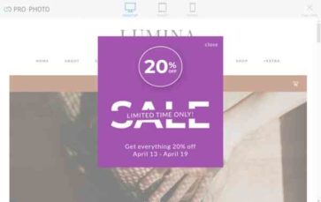 Screenshot Desktop Lumina (La Lune Creative) - (screenshot desktop)
