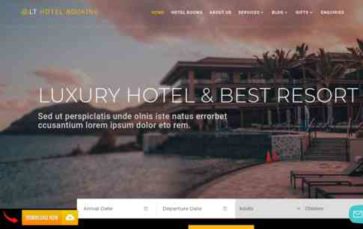 LT Hotel Booking (screenshot desktop)