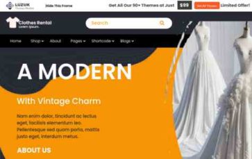 Clothes Rental Services Pro (screenshot desktop)