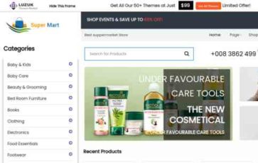 Supermart Ecommerce Pro (screenshot desktop)