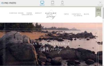 Screenshot Desktop Gatsby & Daisy (screenshot desktop)