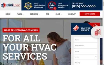 Divi Hvac (Mark Hendriksen) - (screenshot desktop)