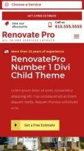Renovate Pro (screenshot mobile)