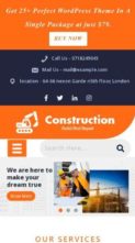 Construction Services Company Pro (screenshot mobile)