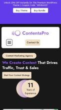 Content Marketing Agency Pro (screenshot mobile)