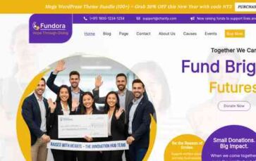 Fundraiser Nonprofit Pro (screenshot desktop)