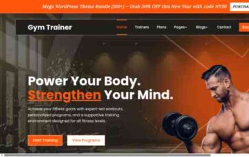 Gym Training Center Pro (screenshot desktop)