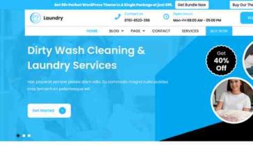 Screenshot Desktop Laundry Services Pro (MisbahWP) (screenshot desktop)
