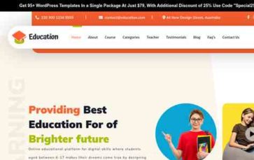 Elearning School Pro (screenshot desktop)