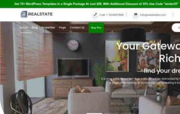 Real Estate Property Pro (MishkatWP) (screenshot desktop)