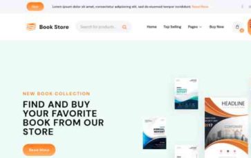 Bookstore Exhibition Pro (Mizan Themes) - (screenshot desktop)