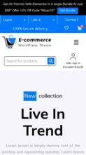 Ecommerce Store Elementor Pro (screenshot mobile)