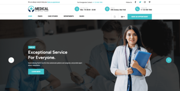 Medical Clinic Center Pro (Mizan Themes)