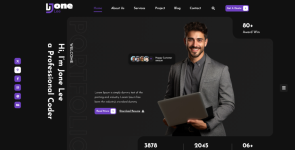 Unique Freelancer Portfolio Pro (Mizan Themes)