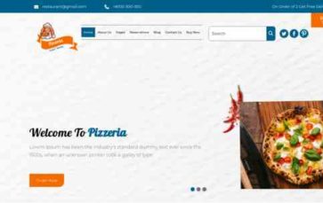 Unique Pizza Shop Pro (Mizan Themes) - (screenshot desktop)