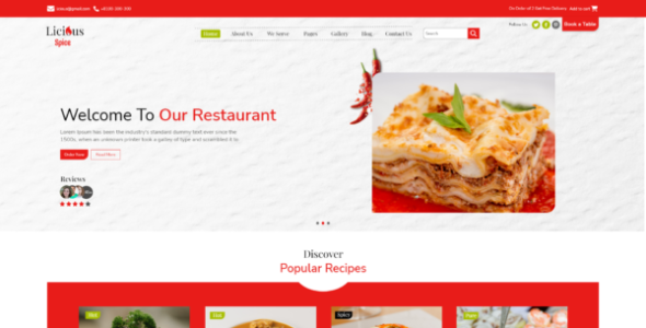 Unique Restaurant Pro (Mizan Themes)